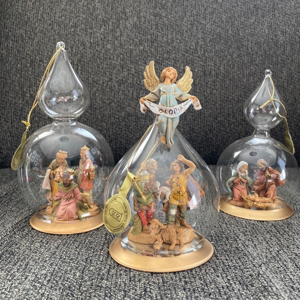 Fontanini hand blown glass ornaments